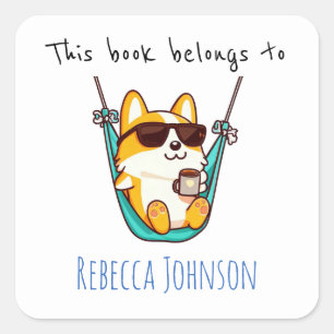 This book belongs to square sticker