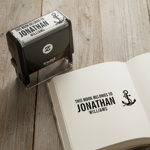 This Book Belongs To Stamp with Anchor