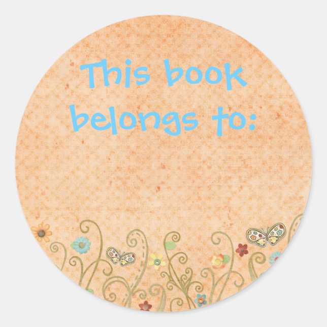 This book belongs to sticker (Front)