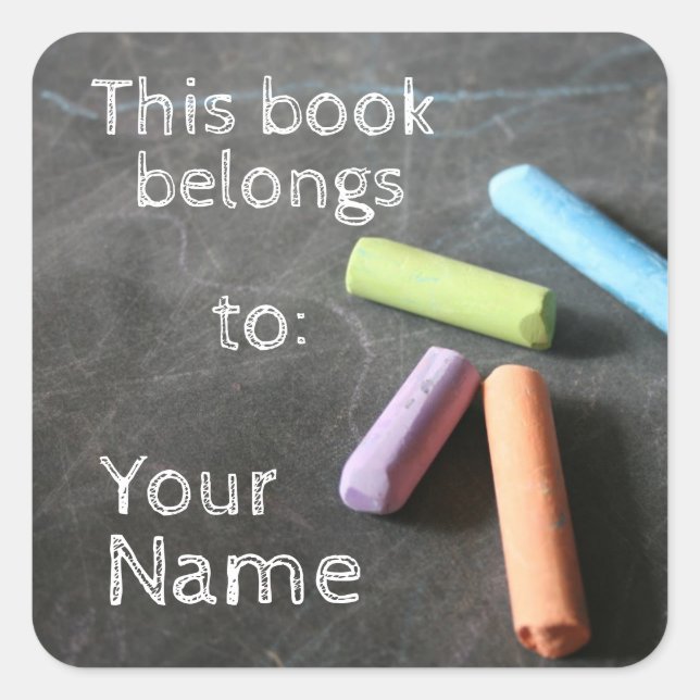 This Book Belongs To (stickers) Square Sticker (Front)