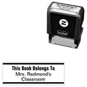 This Book Belongs To Teacher Name Back To School Self-inking Stamp