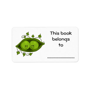 This Book Belongs To, Two Peas In A Pod Label