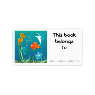 This Book Belongs To, Under the Sea Label