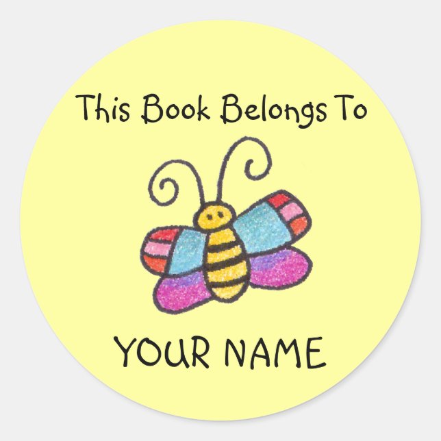This Book Belongs To You! Classic Round Sticker (Front)