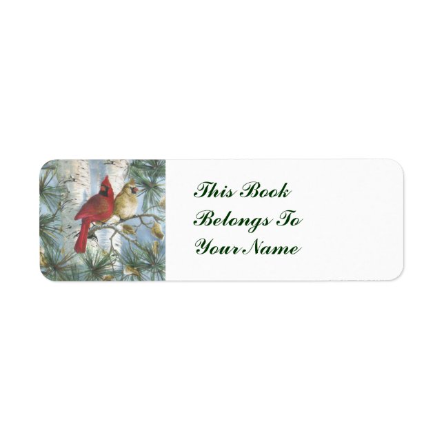 THIS BOOK-CARDINALl- RETURN ADDRESS LABELS (Front)