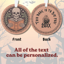 This Book Is To Die For Skeleton Reading Halloween