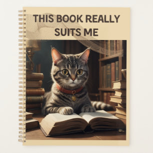This Book Really Suits Me Funny Cat Planner