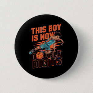 This Boy Double Digits Ten 10 Year Old Birthday Sk 6 Cm Round Badge