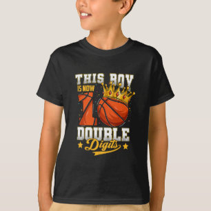 This Boy Double Digits Ten Sketll 10 Year Old Birt T-Shirt