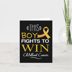 This boy fights to win Childhood cancer awareness  Card