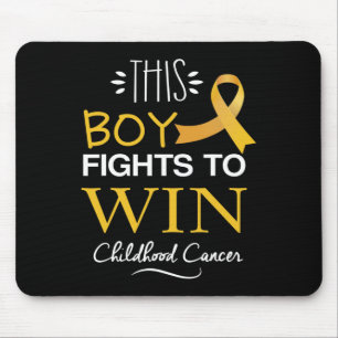 This Boy Fights To Win Childhood Cancer Awareness Mouse Mat