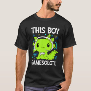 This Boy Gamesolotl, Video Game Axolotl Gaming T-Shirt