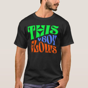 This Boy Glows Men's 80s Disco Boys Glow Day T-Shirt