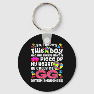 This Boy He Calls Me Gg Fighter Autism Awareness R Key Ring