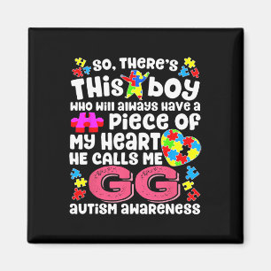 This Boy He Calls Me Gg Fighter Autism Awareness R Magnet