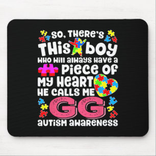 This Boy He Calls Me Gg Fighter Autism Awareness R Mouse Mat