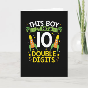 This boy is now 10 10th Birthday Gift Boys Card