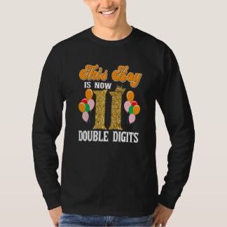 This Boy Is Now 11 Double Digits Birthday Party T-Shirt