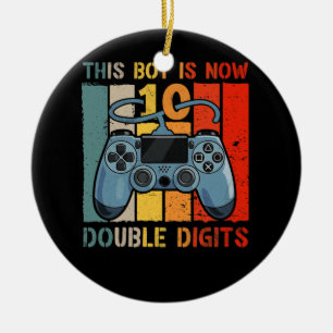 This Boy is Now Double Digits 10 Year Old Boy Ceramic Tree Decoration