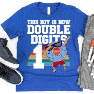This Boy is Now Double Digits Funny 10th Birthday T-Shirt