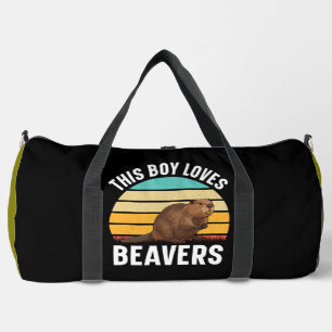 This Boy Loves Beavers Duffle Bag