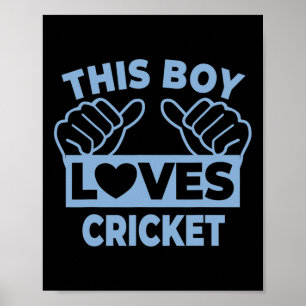 This Boy Loves Cricket - Cricket Player  Poster
