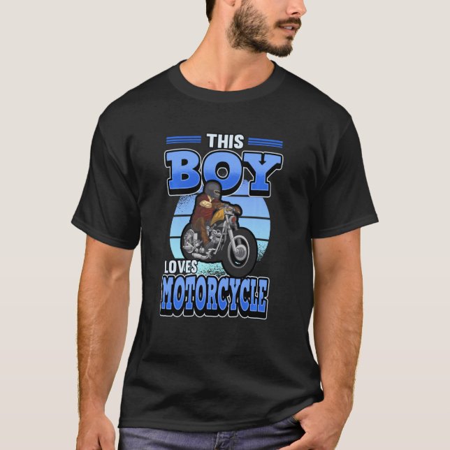This Boy Loves Motorcycle Motocross Quad Racing T-Shirt (Front)