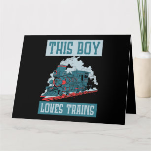This Boy Loves Trains Wagon Train Card