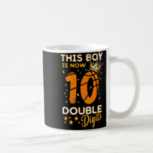 This Boy Now 10 Double Digits Crown 10th Birthday Coffee Mug