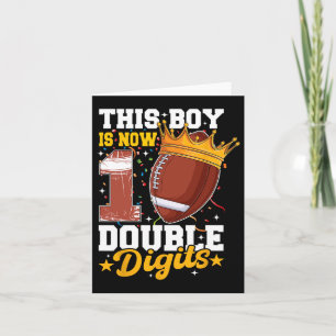 This Boy Now 10 Double Digits Football 10 Years Ol Card