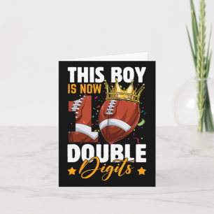 This Boy Now 10 Double Digits Football 10 Years Ol Card