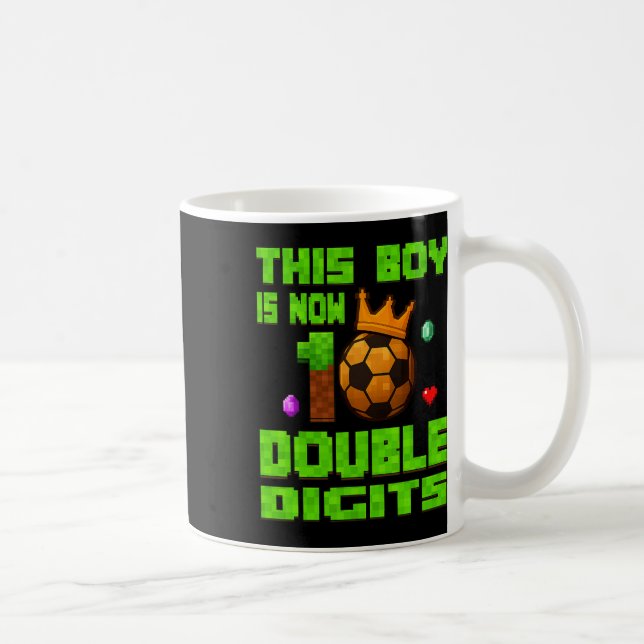 This Boy Now 10 Double Digits Soccer 10 Years Old  Coffee Mug (Right)
