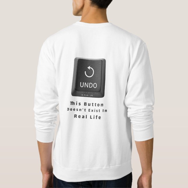 This Button Doesn’t Exist in Real Life – Minimalis Sweatshirt (Back)
