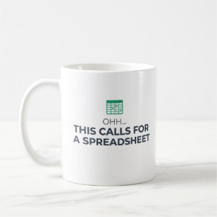 This Calls For A Spreadsheet Modern Office Coffee Mug