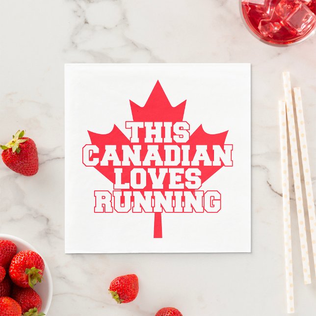 This Canadian Loves Running Napkin (Creator Uploaded)