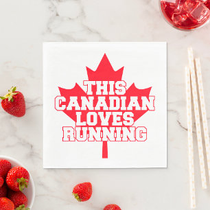 This Canadian Loves Running Napkin