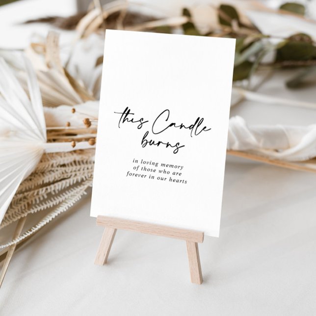 This Candle Burns Calligraphy Modern Elegant Sign (Creator Uploaded)