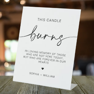 This Candle Burns, In Memory Wedding Sign
