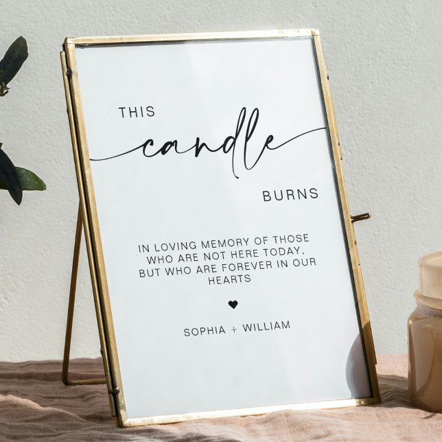 This Candle Burns, In Memory Wedding Sign (Creator Uploaded)
