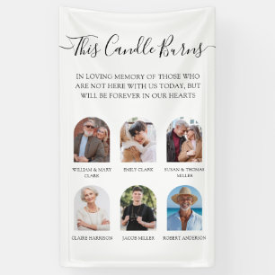 This Candle Burns Photo Wedding Memorial Banner