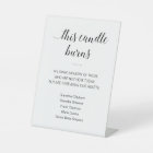This Candle Burns With Names Memorial Wedding