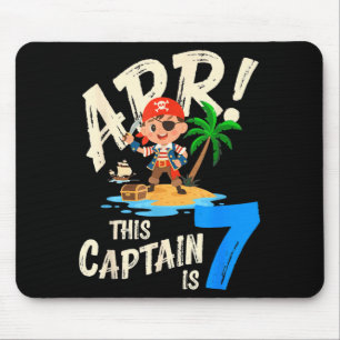 This captain is 7 arr pirate 7th birthday bday mouse mat