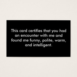 This card certifies that you had an encounter w...
