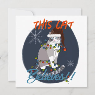 This Cat Believes Holiday Card