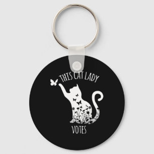This Cat Lady Votes Ladies Is Voting Kamala Key Ring