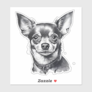 This charming Chihuahua sticker