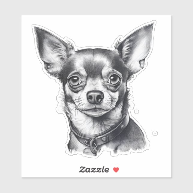 This charming Chihuahua sticker (Sheet)