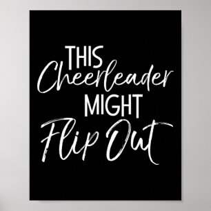 This Cheerleader Might Flip Out Cheer Tumbling Gif Poster