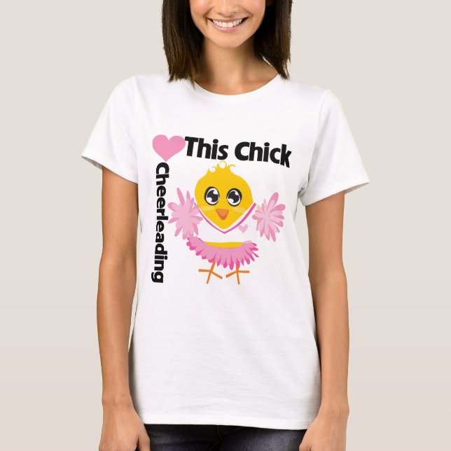 This Chick Loves Cheerleading T-Shirt (Front)
