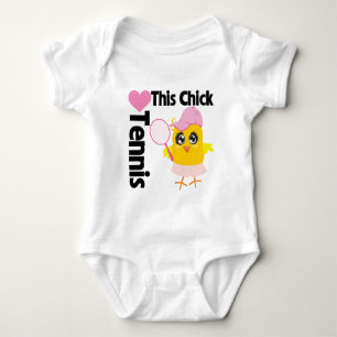 This Chick Loves Tennis Baby Bodysuit